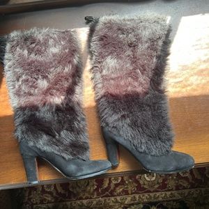 Barely worn Sam Edelman shalin faux fur heel boots